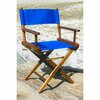 Whitecap Teak Newport Director's Chair with Pacific Blue Fabric Seat 60043